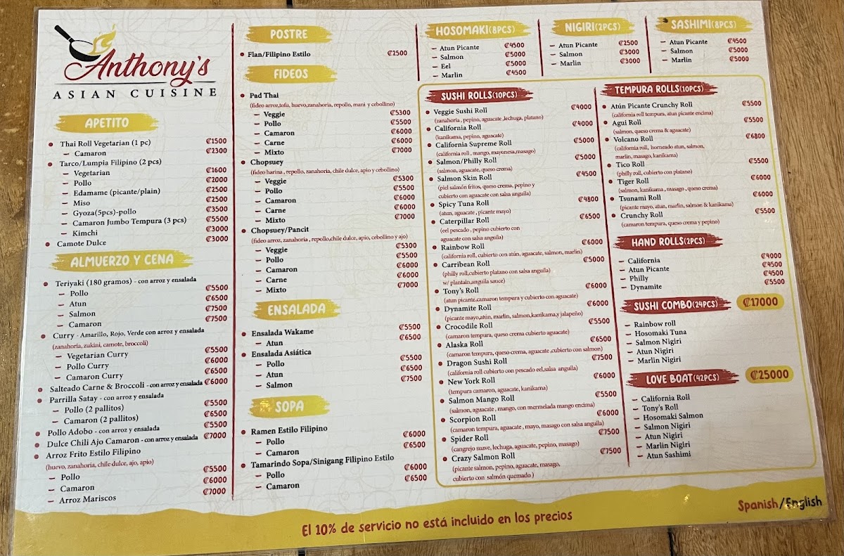 Menu Anthony’S Asian Cuisine-2