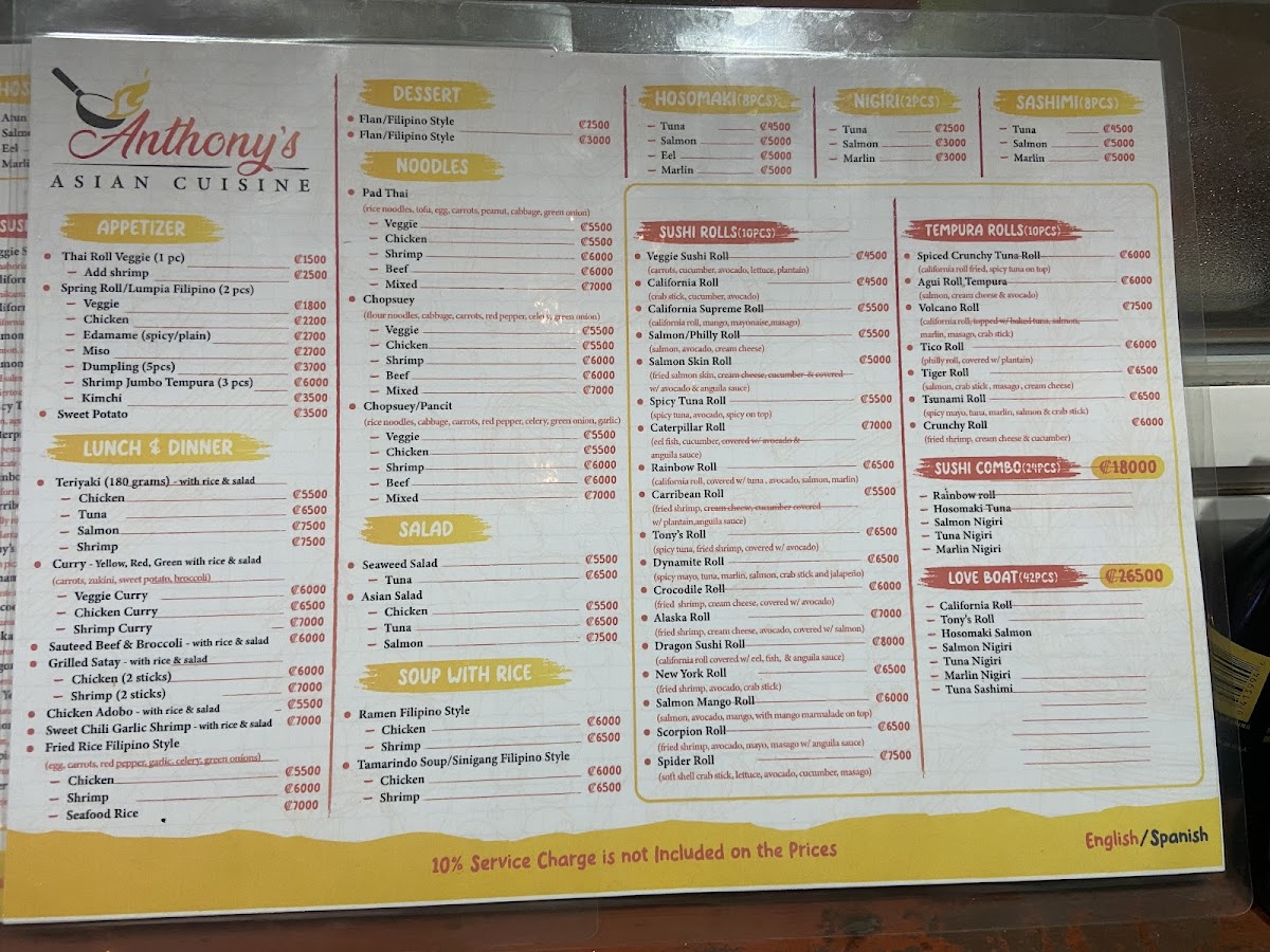 Menu Anthony’S Asian Cuisine-4