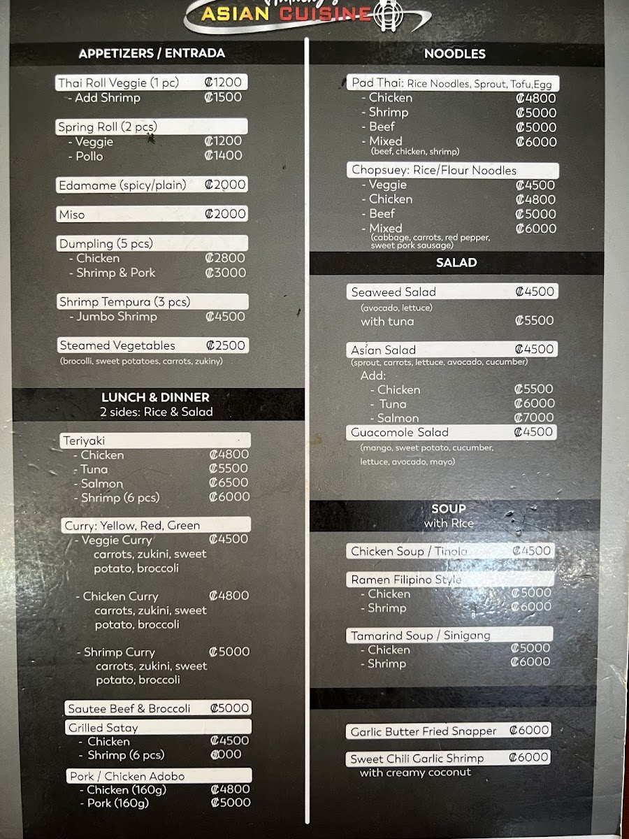 Menu Anthony’S Asian Cuisine-7