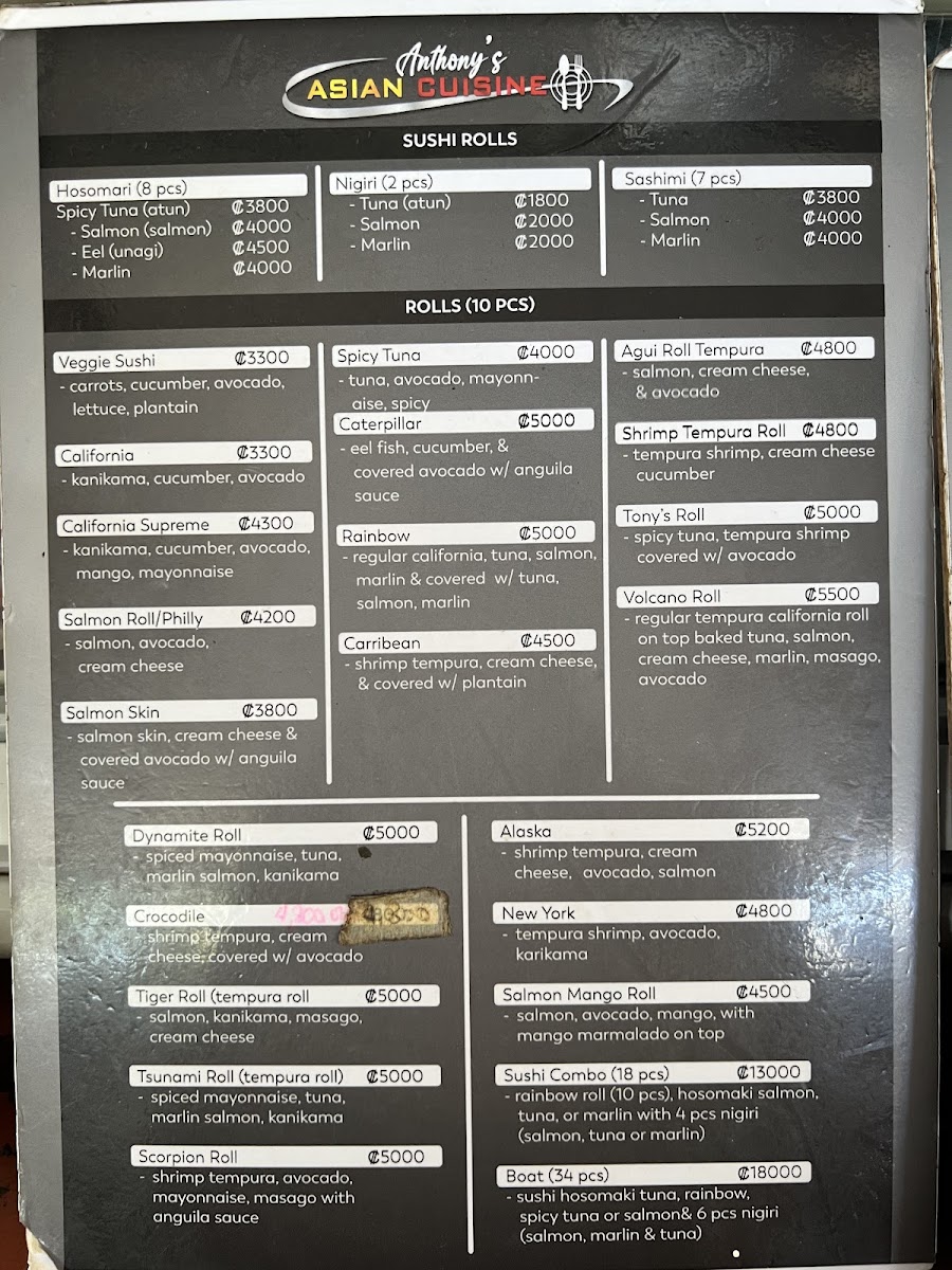 Menu Anthony’S Asian Cuisine-9